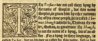 An illustration from The history of trauayle in the VVest and East Indies, and other countreys lying eyther way, towardes the fruitfull and ryche Moluccaes. : ... VVith a discourse of the Northwest passage. (1577)