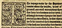 An illustration from The history of trauayle in the VVest and East Indies, and other countreys lying eyther way, towardes the fruitfull and ryche Moluccaes. : ... VVith a discourse of the Northwest passage. (1577)