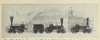 An illustration from A history of travel in America : showing the development of travel and transportation from the crude methods of the canoe and the dog-sled to the highly organized railway systems of the present, together with a narrative of the human experiences and changing social conditions that accompanied this economic conquest of the continent (1915)