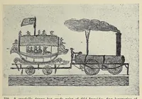 An illustration from A history of travel in America : showing the development of travel and transportation from the crude methods of the canoe and the dog-sled to the highly organized railway systems of the present, together with a narrative of the human experiences and changing social conditions that accompanied this economic conquest of the continent (1915)