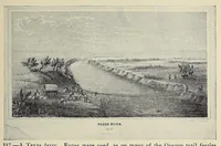 An illustration from A history of travel in America : showing the development of travel and transportation from the crude methods of the canoe and the dog-sled to the highly organized railway systems of the present, together with a narrative of the human experiences and changing social conditions that accompanied this economic conquest of the continent (1915)