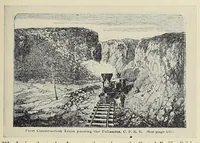 An illustration from A history of travel in America : showing the development of travel and transportation from the crude methods of the canoe and the dog-sled to the highly organized railway systems of the present, together with a narrative of the human experiences and changing social conditions that accompanied this economic conquest of the continent (1915)