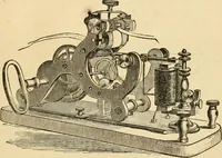 An illustration from History, theory, and practice of the electric telegraph (1866)
