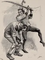 An illustration from Hits at politics : a series of cartoons / by W.A. Rogers. (1899)