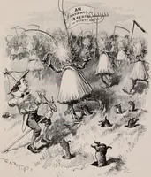 Picture 84 of 120 from Hits at politics : a series of cartoons / by W.A. Rogers. (1899), leaf 116