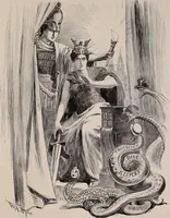 Picture 105 of 120 from Hits at politics : a series of cartoons / by W.A. Rogers. (1899), leaf 140
