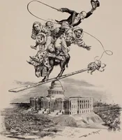Picture 11 of 120 from Hits at politics : a series of cartoons / by W.A. Rogers. (1899), leaf 18