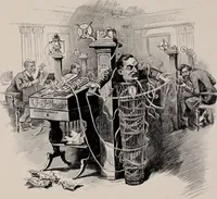 Picture 19 of 120 from Hits at politics : a series of cartoons / by W.A. Rogers. (1899), leaf 26