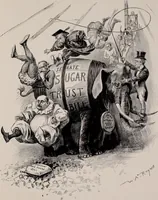 An illustration from Hits at politics : a series of cartoons / by W.A. Rogers. (1899)