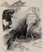 Picture 29 of 120 from Hits at politics : a series of cartoons / by W.A. Rogers. (1899), leaf 38