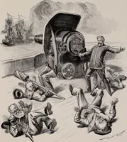 An illustration from Hits at politics : a series of cartoons / by W.A. Rogers. (1899)