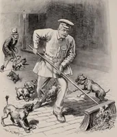 Picture 52 of 120 from Hits at politics : a series of cartoons / by W.A. Rogers. (1899), leaf 70