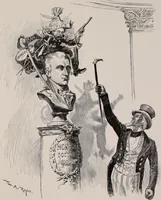 An illustration from Hits at politics : a series of cartoons / by W.A. Rogers. (1899)