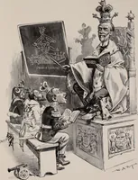 An illustration from Hits at politics : a series of cartoons / by W.A. Rogers. (1899)