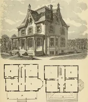 An illustration from Hobbs's architecture: containing designs and ground plans for villas, cottages and other edifices, both suburban and rural, adapted to the United States. With rules for criticism, and introduction (1876)