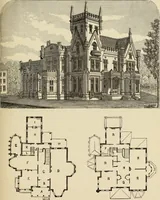 An illustration from Hobbs's architecture: containing designs and ground plans for villas, cottages and other edifices, both suburban and rural, adapted to the United States. With rules for criticism, and introduction (1876)