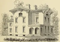 An illustration from Hobbs's architecture: containing designs and ground plans for villas, cottages and other edifices, both suburban and rural, adapted to the United States. With rules for criticism, and introduction (1876)