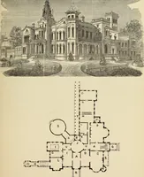 An illustration from Hobbs's architecture: containing designs and ground plans for villas, cottages and other edifices, both suburban and rural, adapted to the United States. With rules for criticism, and introduction (1876)