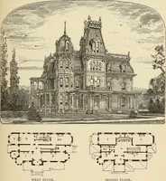 Picture 102 of 142 from Hobbs's architecture: containing designs and ground plans for villas, cottages and other edifices, both suburban and rural, adapted to the United States. With rules for criticism, and introduction (1876), leaf 200