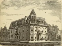 An illustration from Hobbs's architecture: containing designs and ground plans for villas, cottages and other edifices, both suburban and rural, adapted to the United States. With rules for criticism, and introduction (1876)