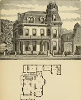 Picture 125 of 142 from Hobbs's architecture: containing designs and ground plans for villas, cottages and other edifices, both suburban and rural, adapted to the United States. With rules for criticism, and introduction (1876), leaf 236