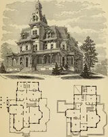 Picture 3 of 142 from Hobbs's architecture: containing designs and ground plans for villas, cottages and other edifices, both suburban and rural, adapted to the United States. With rules for criticism, and introduction (1876), leaf 28