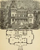 Picture 6 of 142 from Hobbs's architecture: containing designs and ground plans for villas, cottages and other edifices, both suburban and rural, adapted to the United States. With rules for criticism, and introduction (1876), leaf 34