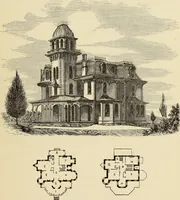 An illustration from Hobbs's architecture: containing designs and ground plans for villas, cottages and other edifices, both suburban and rural, adapted to the United States. With rules for criticism, and introduction (1876)