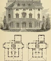 An illustration from Hobbs's architecture: containing designs and ground plans for villas, cottages and other edifices, both suburban and rural, adapted to the United States. With rules for criticism, and introduction (1876)