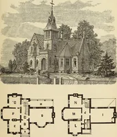An illustration from Hobbs's architecture: containing designs and ground plans for villas, cottages and other edifices, both suburban and rural, adapted to the United States. With rules for criticism, and introduction (1876)
