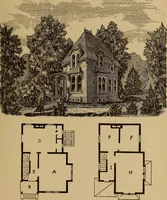 An illustration from Hobbs's architecture: containing designs and ground plans for villas, cottages and other edifices, both suburban and rural, adapted to the United States. With rules for criticism, and introduction (1876)
