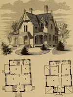 Picture 63 of 188 from Hobbs's architecture: containing designs and ground plans for villas, cottages and other edifices, both suburban and rural, adapted to the United States. With rules for criticism, and introduction (1876), leaf 104