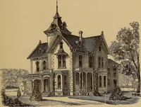 An illustration from Hobbs's architecture: containing designs and ground plans for villas, cottages and other edifices, both suburban and rural, adapted to the United States. With rules for criticism, and introduction (1876)