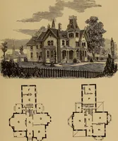 Picture 67 of 188 from Hobbs's architecture: containing designs and ground plans for villas, cottages and other edifices, both suburban and rural, adapted to the United States. With rules for criticism, and introduction (1876), leaf 108