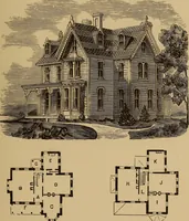 An illustration from Hobbs's architecture: containing designs and ground plans for villas, cottages and other edifices, both suburban and rural, adapted to the United States. With rules for criticism, and introduction (1876)