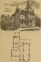 An illustration from Hobbs's architecture: containing designs and ground plans for villas, cottages and other edifices, both suburban and rural, adapted to the United States. With rules for criticism, and introduction (1876)