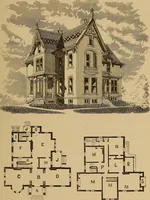 Picture 74 of 188 from Hobbs's architecture: containing designs and ground plans for villas, cottages and other edifices, both suburban and rural, adapted to the United States. With rules for criticism, and introduction (1876), leaf 120