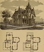 Picture 76 of 188 from Hobbs's architecture: containing designs and ground plans for villas, cottages and other edifices, both suburban and rural, adapted to the United States. With rules for criticism, and introduction (1876), leaf 124