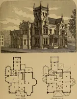 An illustration from Hobbs's architecture: containing designs and ground plans for villas, cottages and other edifices, both suburban and rural, adapted to the United States. With rules for criticism, and introduction (1876)