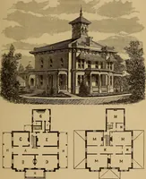 An illustration from Hobbs's architecture: containing designs and ground plans for villas, cottages and other edifices, both suburban and rural, adapted to the United States. With rules for criticism, and introduction (1876)