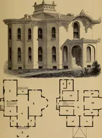 An illustration from Hobbs's architecture: containing designs and ground plans for villas, cottages and other edifices, both suburban and rural, adapted to the United States. With rules for criticism, and introduction (1876)