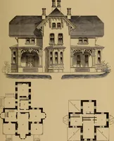 An illustration from Hobbs's architecture: containing designs and ground plans for villas, cottages and other edifices, both suburban and rural, adapted to the United States. With rules for criticism, and introduction (1876)