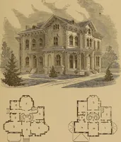 Picture 98 of 188 from Hobbs's architecture: containing designs and ground plans for villas, cottages and other edifices, both suburban and rural, adapted to the United States. With rules for criticism, and introduction (1876), leaf 164