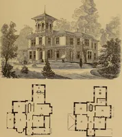 An illustration from Hobbs's architecture: containing designs and ground plans for villas, cottages and other edifices, both suburban and rural, adapted to the United States. With rules for criticism, and introduction (1876)