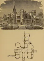 An illustration from Hobbs's architecture: containing designs and ground plans for villas, cottages and other edifices, both suburban and rural, adapted to the United States. With rules for criticism, and introduction (1876)