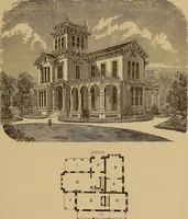 An illustration from Hobbs's architecture: containing designs and ground plans for villas, cottages and other edifices, both suburban and rural, adapted to the United States. With rules for criticism, and introduction (1876)