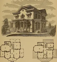 Picture 103 of 188 from Hobbs's architecture: containing designs and ground plans for villas, cottages and other edifices, both suburban and rural, adapted to the United States. With rules for criticism, and introduction (1876), leaf 174