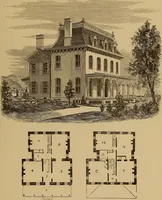 An illustration from Hobbs's architecture: containing designs and ground plans for villas, cottages and other edifices, both suburban and rural, adapted to the United States. With rules for criticism, and introduction (1876)