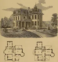 Picture 111 of 188 from Hobbs's architecture: containing designs and ground plans for villas, cottages and other edifices, both suburban and rural, adapted to the United States. With rules for criticism, and introduction (1876), leaf 190