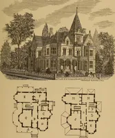 An illustration from Hobbs's architecture: containing designs and ground plans for villas, cottages and other edifices, both suburban and rural, adapted to the United States. With rules for criticism, and introduction (1876)